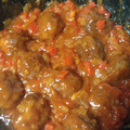El cooksnap de Rut Borillo cuando hizo Albóndigas en salsa de tomate y cebolla.