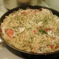 Joe's cooksnap of when they made Lobster Spaghetti.