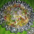 Dipika Bhalla का कुकस्नैप जब उन्होंने दही भल्ला चाट पापड़ी (Dahi bhalla chaat papadi recipe in Hindi) बनाया था।