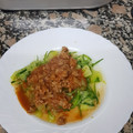 El cooksnap de Salomea Bircu cuando hizo Spaghettis de calabacín con carne picada de ternera.