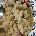 El cooksnap de Andrea Clavería Gutiérrez cuando hizo Arroz con verduras y salchichas Frankfurt.