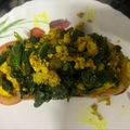 El cooksnap de Alícia Peñarroja Castellet cuando hizo Tostas con falso revuelto de verduras, vegano/vegetariano.