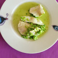 El cooksnap de Laura cuando hizo Filetes de merluza en salsa verde de guisantes (microondas).