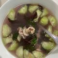 Cooksnap của Tâm Hoa Nguyễn khi họ làm theo món Canh tôm nõn nấu mùng tơi và mướp