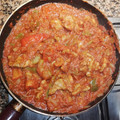 El cooksnap de Carlos Martin Chuecos cuando hizo Magra de cerdo frita con pimientos y tomates.
