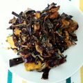 El cooksnap de Julia C. cuando hizo Ensalada de Mango y Lombarda con salsa de Soja y Arándanos.