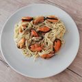 El cooksnap de Alicia Sanchez Diaz cuando hizo Espaguetis con mejillones.