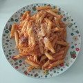 El cooksnap de Ali Taylor cuando hizo Macarrones con chorizo y salsa de tomates.
