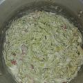 El cooksnap de Elena Ruiz cuando hizo Tallarines de espinacas con salsa de yogur.
