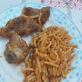 El cooksnap de Meritxell cuando hizo Fideos con costilla y salchichas.