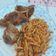 El cooksnap de Meritxell cuando hizo Fideos con costilla y salchichas.