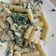El cooksnap de Felipe Garrido cuando hizo Pasta integral con espinacas champiñones y queso light.