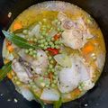 El cooksnap de Javier Navarro cuando hizo Pollo Arvejado.