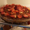 El cooksnap de Andrea Morgenstern cuando hizo Cheesecake de galletitas Oreo y frutillas.