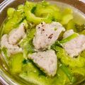 Cooksnap của Dibee khi họ làm theo món Canh khổ qua nấu với chả cá nhồng