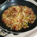 El cooksnap de Joanna Navarro cuando hizo Col con papas.