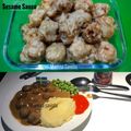 Cooksnap dari Marissa Savista untuk resep Chicken Ball with Sesame Sauce(Bola ayam saus wijen ala IKEA)