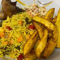 Brenda Njemanze's cooksnap of when they made Fried rice, fried turkey with coleslaw and dodo ( fried plantain.