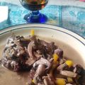 El cooksnap de Marcos Miranda Tirado cuando hizo Corazón de res con champiñones al vino.