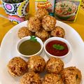Madhu Walter का कुकस्नैप जब उन्होंने क्रिस्पी फ्राइड मैगी बॉल्स (crispy fried maggi balls recipe in Hindi) बनाया था।