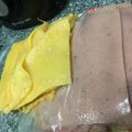 El cooksnap de Flor Nardomarino cuando hizo Jamón vegano.