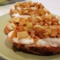 El cooksnap de Bibi García cuando hizo Montadito de manzana verde y queso 🍏🧀.