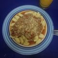 El cooksnap de Luz Torri cuando hizo Ñoquis de papa y harina, con salsa de carne.