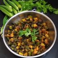 Amee Shaherawala's cooksnap of when they made Aalu bhindi.