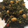 El cooksnap de Mireia Puig cuando hizo Bacalao desmigado con garbanzos y espinacas.