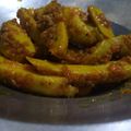 Pankhudi का कुकस्नैप जब उन्होंने अरबी फ्राई (arbi fry recipe in Hindi) बनाया था।