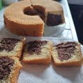 El cooksnap de Mikaela Cardozo cuando hizo Bizcochuelo marmolado para la tarde📍.