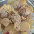 El cooksnap de Camilo Valero cuando hizo Albóndigas con papas gratinadas.