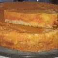 El cooksnap de Valeria Gallo cuando hizo Torta imposible con flan y bizcochuelo en caja, súper fácil.