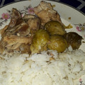 El cooksnap de Dali Encinas cuando hizo Pechuguitas con repollitos de Bruselas y champiñones.
