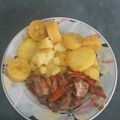 El cooksnap de Gloria Castillo cuando hizo Papas sancochadas con pollo gisado.