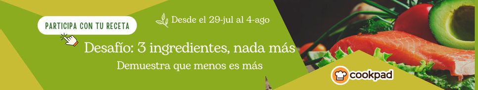 3 ingredientes, nada más