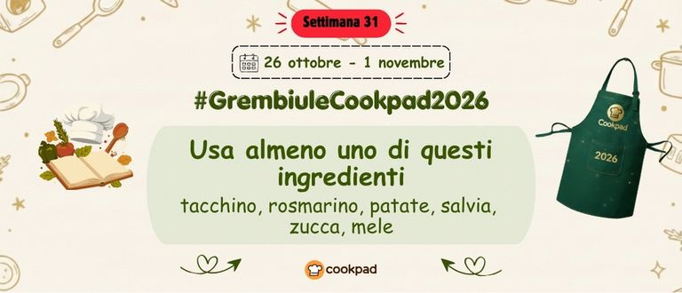 31ª settimana: Grembiule Cookpad 26'