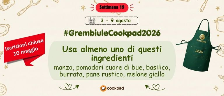 19ª settimana: Grembiule Cookpad 26'