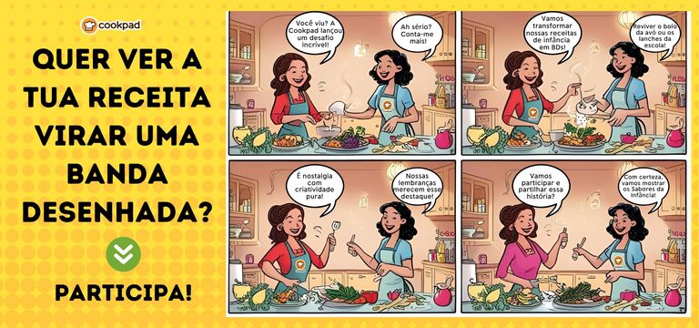 Quer ver a tua receita virar uma banda desenhada?