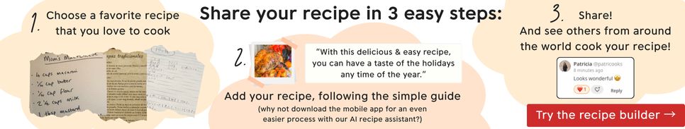 Share your recipes in 3 easy steps