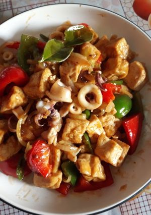 Foto resep Cumi tahu saus tiram