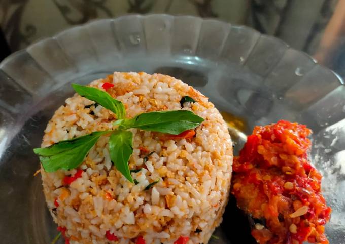 Nasi Tutug Oncom + Tongkol Balado