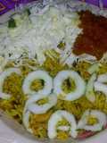 Fried rice, cabbage n tarugu sauce
