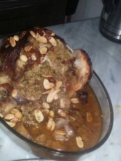 صورة لوصفة دجاج محشي بالفريك