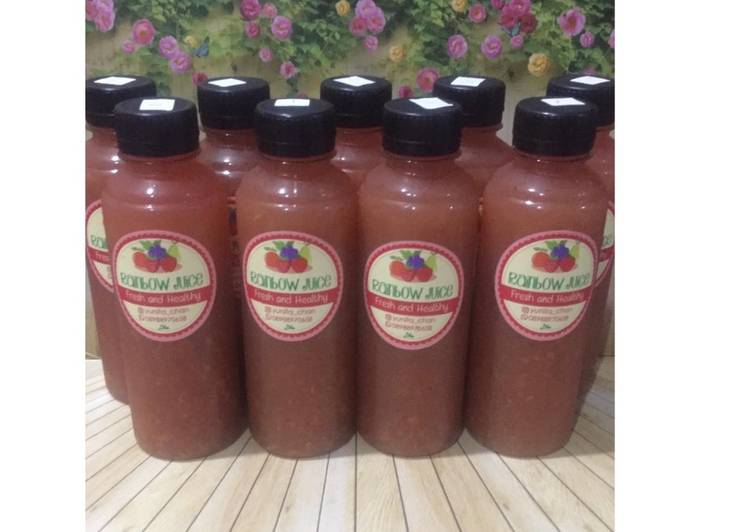 Langkah Mudah untuk Menyiapkan Diet Juice Star Fruit Strawberry Grape Mint Leaves, Bikin Ngiler
