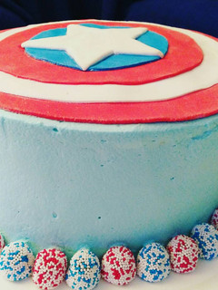 Una foto de Tarta del capitán america