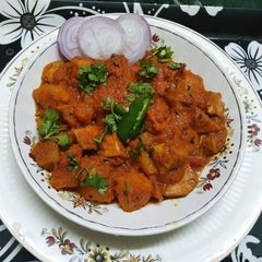 A picture of Restaurant Style Raw Jackfruit Masala.