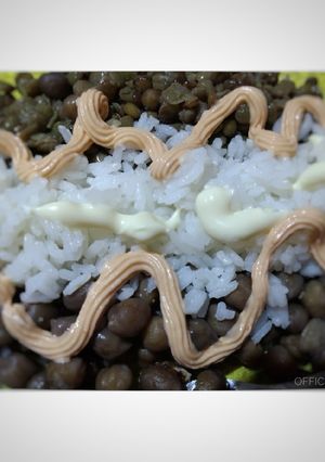 Una foto de Arroz con legumbres { festiva }