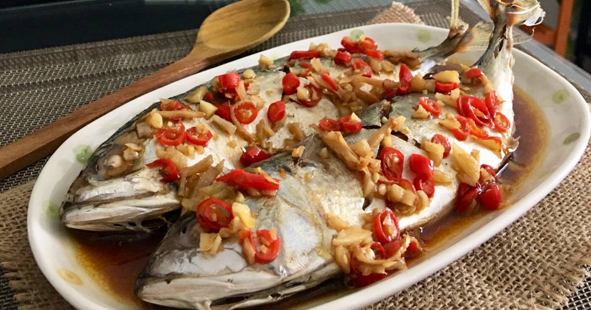 Resep Ikan kembung kukus saos tiram (rice cooker) oleh Rim's Kitchen -  Cookpad