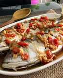 Ikan kembung kukus saos tiram (rice cooker)